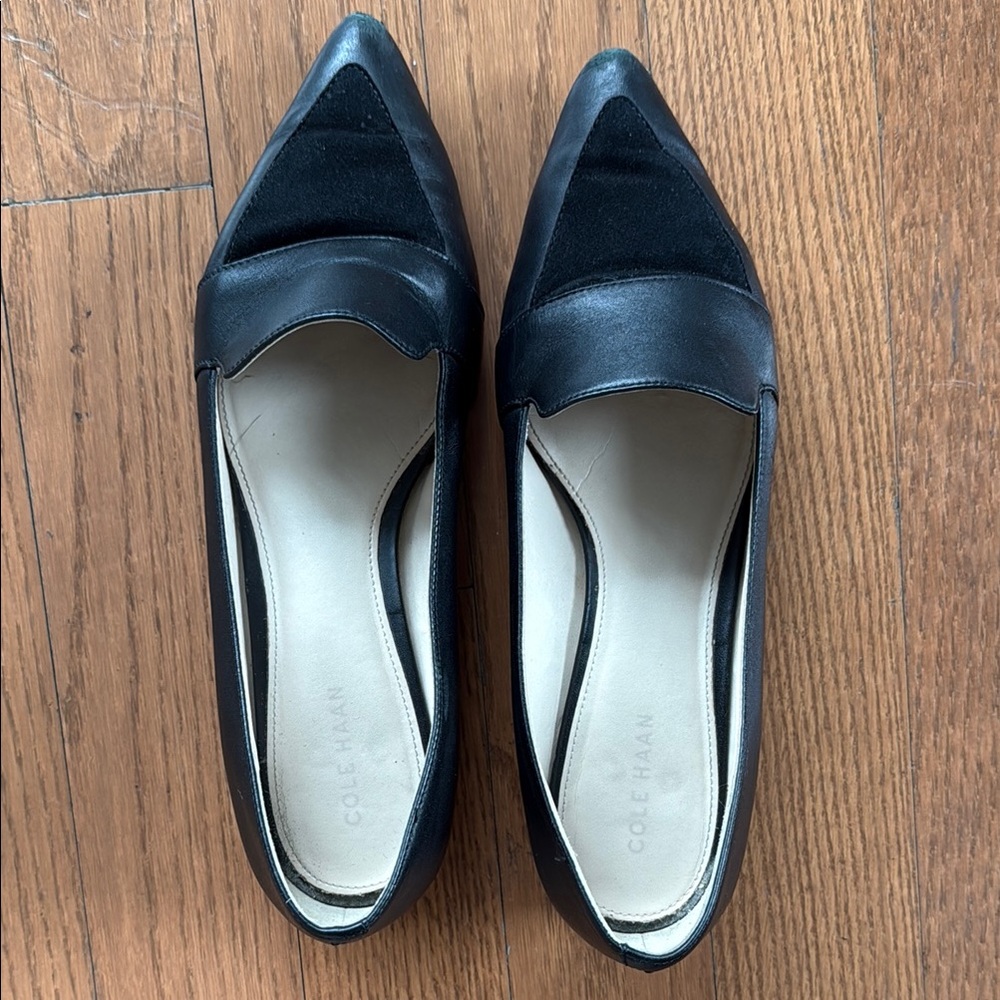Cole Haan Black Leather Flats
